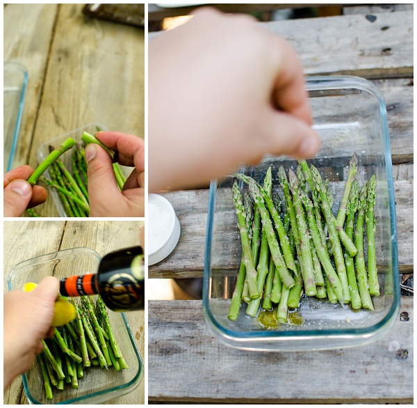 Prepping Asparagus for the braai