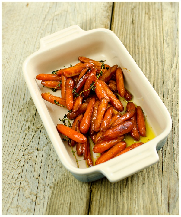 Honeyed baby carrots