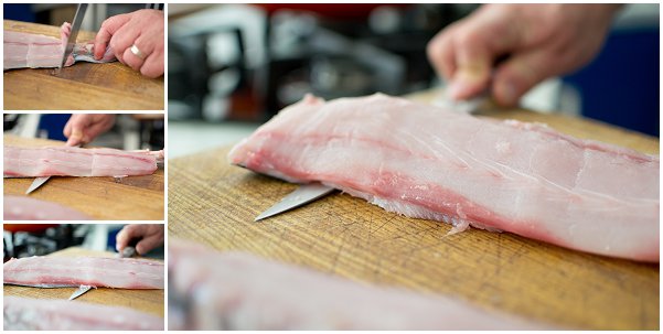 Filleting Yellowtail