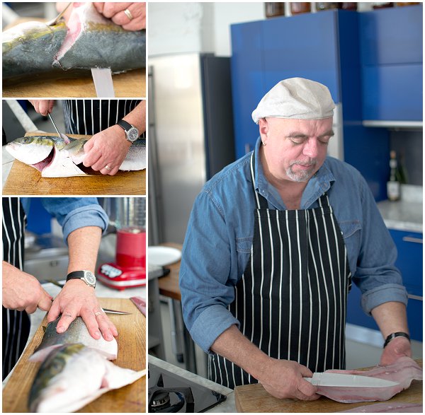 Pete prepping Yellowtail