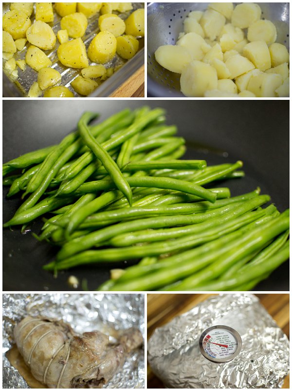 prepping sides for lamb